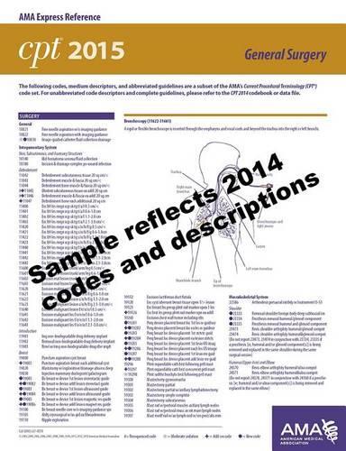CPT 2015 Express Reference Coding Card: General Surgery
