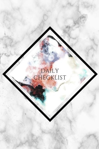 Daily Checklist: To-Do List Journal with Checkboxes Colored on Gray Marble