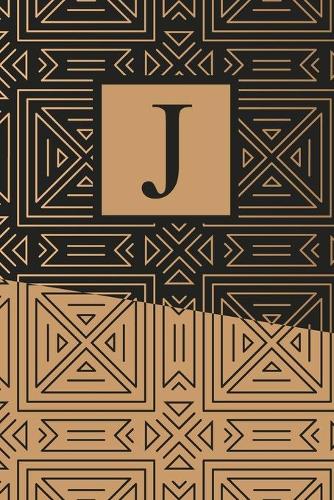 J: Art Deco Initial J Monogram Notebook, J Monogrammed Journal Gift