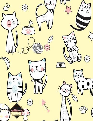 Notebook: baby dog and cat on wheat cover and Dot Graph Line Sketch pages, Extra large (8.5 x 11) inches, 110 pages, White paper, Sketch, Notebook journal(1 Notebook)