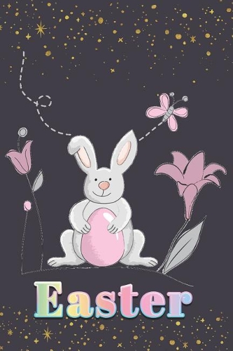 Easter: Novelty Easter Gifts: Small Lined Notebook / Diary ( Cute Grey Rabbit and Butterfly )