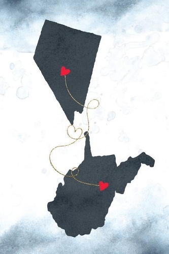 Nevada & West Virginia: Long Distance Out of State Notebook - Blank Lines(992 Together Forever Never Apart Us States Journals)