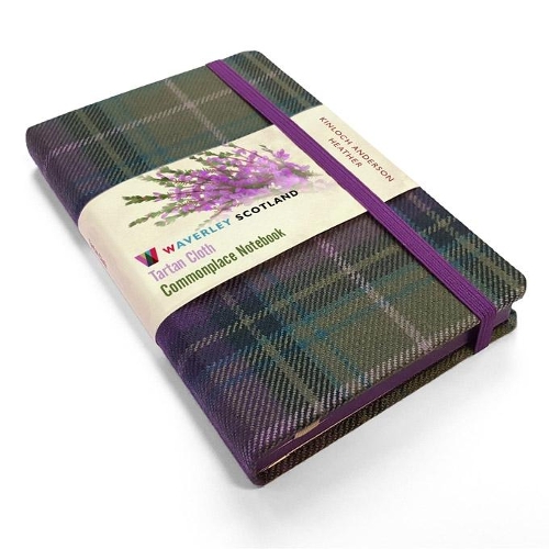 Waverley S.T. (M): Heather Pocket Genuine Tartan Cloth Commonplace Notebook