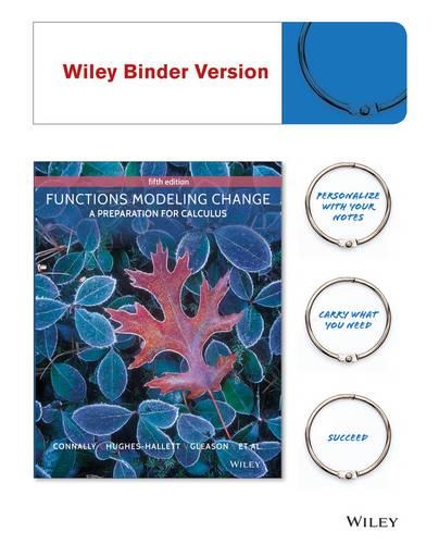Functions Modeling Change: A Preparation for Calculus