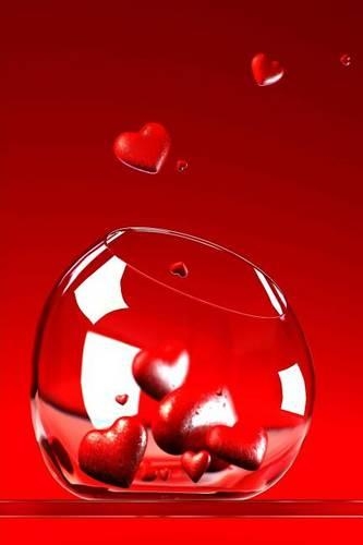 Hearts Flying Into a Bowl: Blank 150 Page Lined Journal for Your Thoughts, Ideas, and Inspiration(English)