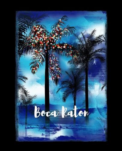 Boca Raton: Florida Christmas Notebook With Lined College Ruled Paper For Taking Notes. Stylish Tropical Travel Journal Diary 7.5 x 9.25 Inch Soft Cover. For Ho