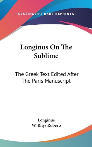 Longinus On The Sublime