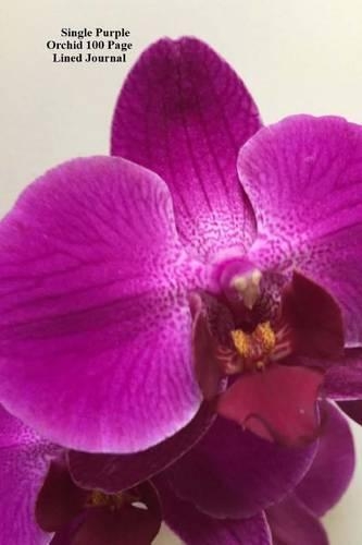 Single Purple Orchid 100 Page Lined Journal: Blank 100 Page Lined Journal for Your Thoughts, Ideas, and Inspiration(English)