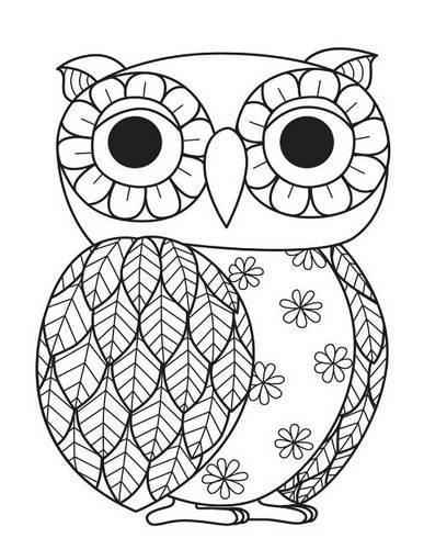 Blank Book Journal: Owl Zentangle Cover Diary Notebook: 8.5 x 11 size 120 gray lined pages! Color The Cover!(Color the Cover Journals)
