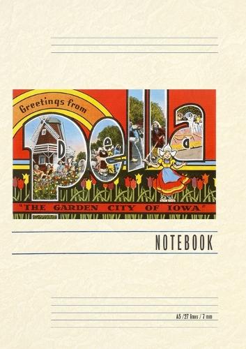 Vintage Lined Notebook Greetings from Pella