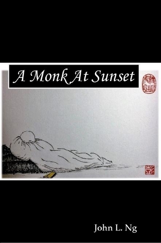 A monk at sunset