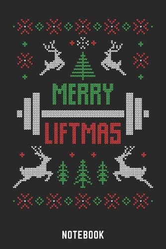 Merry Liftmas Notebook: A5 Punkteraster Lustiges Weihnachts Motiv Notizbuch für Weihnachten oder Nikolaus als Geschenk für die Adventszeit, Weihnachtswünsche und Weihnachts