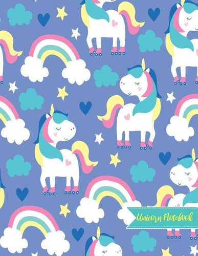 Unicorn Notebook: Cute Kawaii Journal and Diary Large 8.5 x 11 Matte Cover with Blank Lined Ruled White Paper Interior - Perfect for School, Gifts for Kids (Girls and