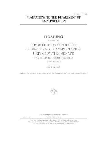 Nominations to the Department of Transportation