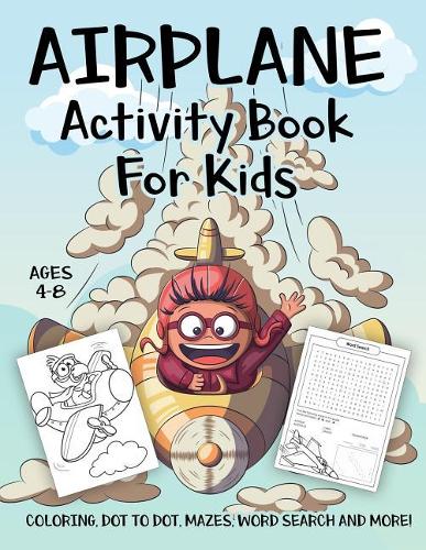 Airplane Activity Book for Kids Ages 4-8