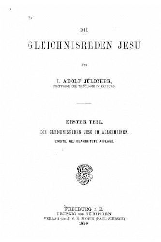 Die Gleichnisreden Jesu: (German)