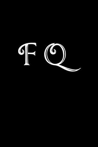 F Q: Double Monogram Journal, 100 Pages, 6x9 Inches, Black Glossy Cover