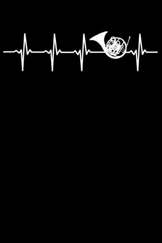 Hornist Notebook: Horn Heartbeat 6 x 9 Dotted Dot Grid Journal Gift for Hornists And Horn Lovers (108 Pages)