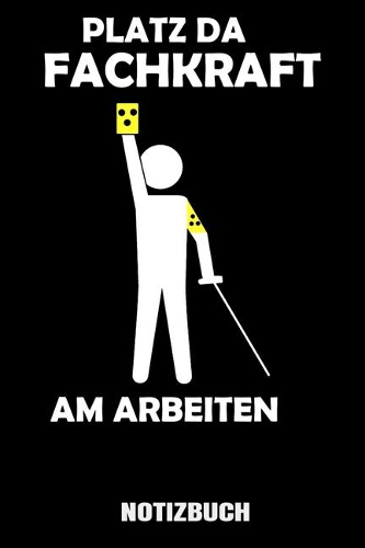 Platz da Fachkraft am arbeiten: A5 Notizbuch Demi Raster / Karo / Kariert 120 Seiten für Schiedsrichter