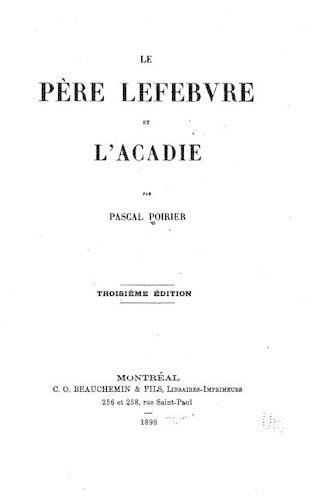 Le Père Lefebvre et l'Acadie