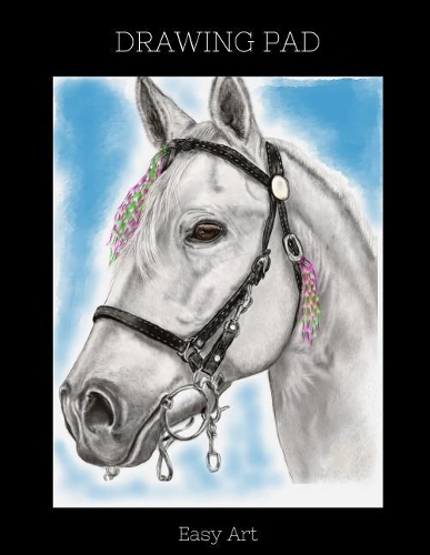 Drawing Pad: White Horse Sketchbook, 100 Blank Pages, Extra large (8.5 x 11) White paper, Sketch, Draw and Paint(English)