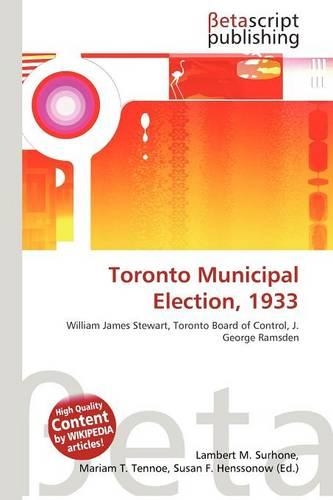 Toronto Municipal Election, 1933