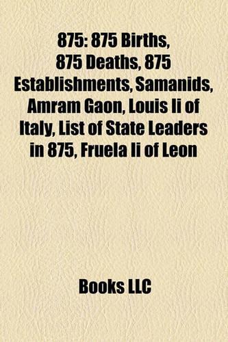 875: List of State Leaders in 875,(English)