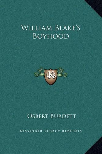 William Blake's Boyhood