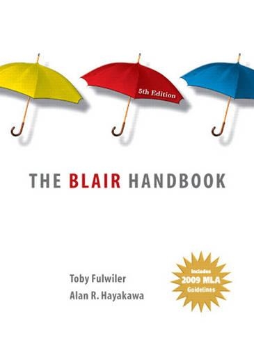 The Blair Handbook: 2009 MLA Update Editon