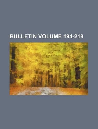 Bulletin Volume 194-218