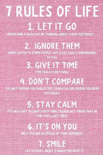 7 Rules of Life: 7 Rules Of Life Notebook / Journal / Diary / Greetings / Appreciation Gift (6 x 9 - 110 Blank Lined Pages)