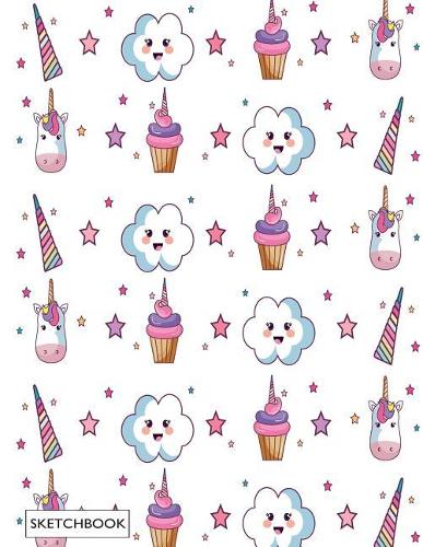 sketchbook: Unicorn in the sky on white cover (8.5 x 11) inches 110 pages, Blank Unlined Paper for Sketching, Drawing, Whiting, Journaling & Doodling(5 Unicorn in the Sky on White Sketchbook)