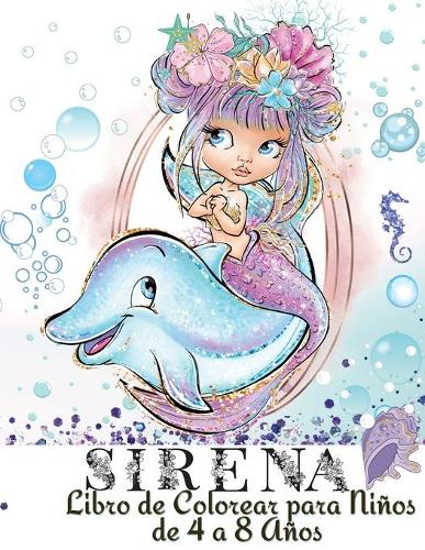 Sirena Libro de Colorear para Niños de 4 a 8 Años