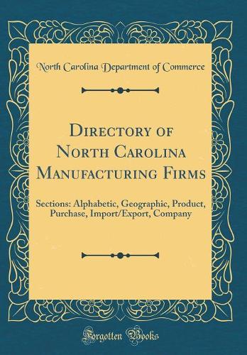 Directory of North Carolina Manufacturing Firms