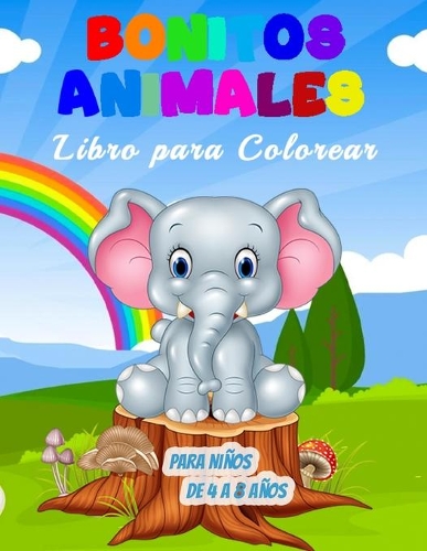 Bonitos Animales Libro para Colorear para Niños de 4 a 8 Años