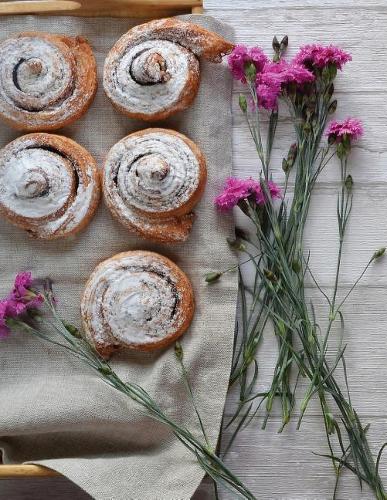 Daily Planner Journal: 365 + Days Bullet Journaling Blank Notebook with sections for date, time, notes, lists & doodles! 8.5 x 11 size, 380 pages + Calendars Cinnamon Bun 