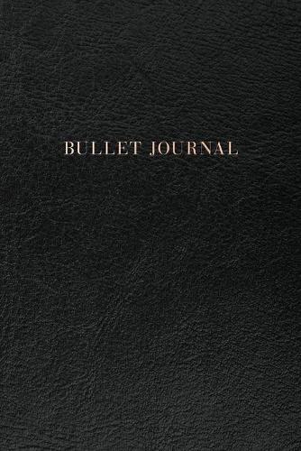 Bullet Journal: Classic Executive Dotted Grid Notebook - Black Leather Style, Softcover - 6 x 9 - 100 pages - Executive Style