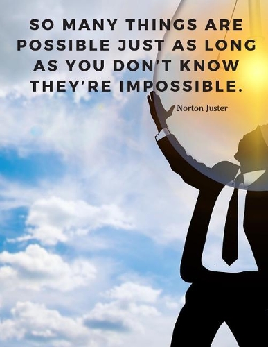 So many things are possible just as long as you don't know they're impossible.
