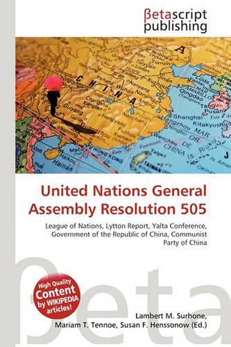 United Nations General Assembly Resolution 505: (English)