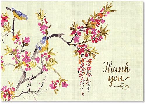 Blossoms & Bluebirds Thank You Notes (Stationery, Note Cards, Boxed Cards)