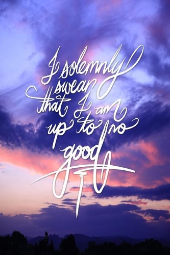 I solemnly swear that I am up to no good: 6x9 Inch Lined a Journal for Troublemakers, Rebels, Renegades, Hooligans, and people who are up to no good!! - Sunset, Pink, Blue, Nature, colorful,