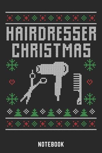 Hairdresser Christmas Notebook: A5 Kariert Lustiges Weihnachts Motiv Notizbuch für Weihnachten oder Nikolaus als Geschenk für die Adventszeit, Weihnachtswünsche und Weihnachtsplanu