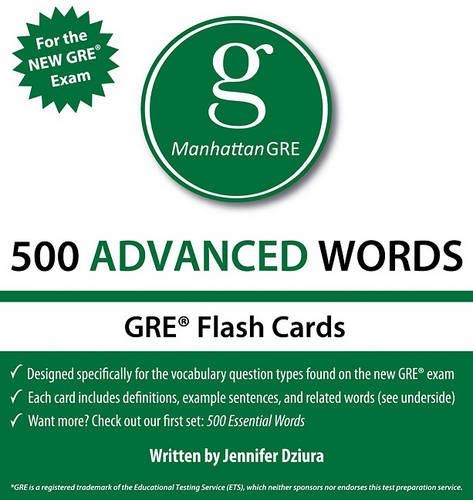Manhattan GRE 500 Advanced Words Flash Cards