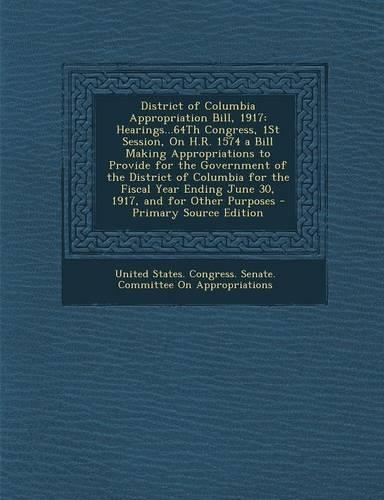 District of Columbia Appropriation Bill, 1917