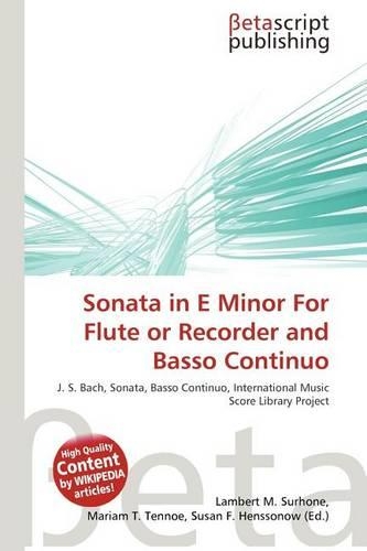 Sonata in E Minor for Flute or Recorder and Basso Continuo