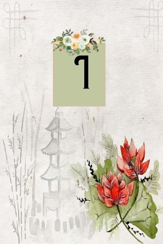 I: : Monogrammed Initial Floral lined 6x9 Paperback Notebook Journal Pretty Diary for Women Girls Teens Gift Giving