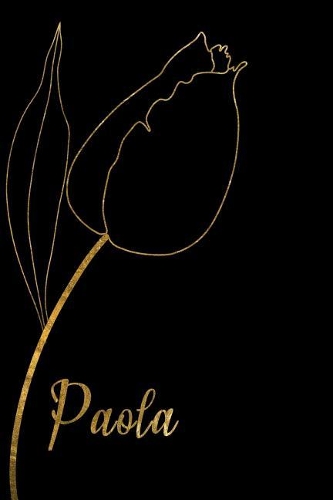 Paola: Personalized Writing Journal for Women - Elegant Black and Gold