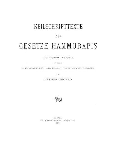 Keilschrifttexte der Gesetze Hammurapis