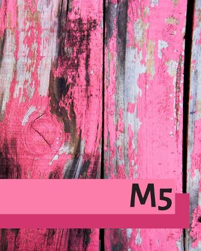 M5: pink faded chipped paint on barn boards for the cove 8 X 10 in 184 white pages of college rule with blank black lines - 92 sheets - for journaling m(Pink Faded Chipped Paint on Barn Boards)