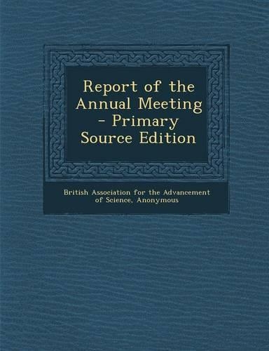 Report of the Annual Meeting